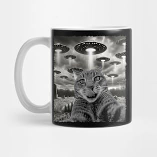 Meowt of This World Cat UFO Tees for Feline Enthusiasts Mug